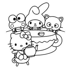 Zeichnungen zum Ausmalen: Sanrio - Kostenlose Malvorlagen zum Ausdrucken