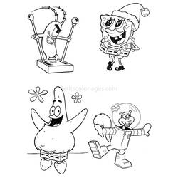 Zeichnungen zum Ausmalen: SpongeBob SquarePants - Kostenlose Malvorlagen zum Ausdrucken