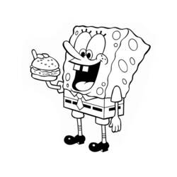 Zeichnungen zum Ausmalen: SquareBob SquarePants - Kostenlose Malvorlagen zum Ausdrucken