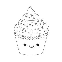 Zeichnungen zum Ausmalen: Cupcake - Kostenlose Malvorlagen zum Ausdrucken