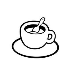 Zeichnungen zum Ausmalen: Kaffee - Kostenlose Malvorlagen zum Ausdrucken