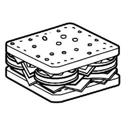 Zeichnungen zum Ausmalen: Sandwich - Kostenlose Malvorlagen zum Ausdrucken