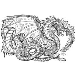 Zeichnungen zum Ausmalen: Drache - Kostenlose Malvorlagen zum Ausdrucken