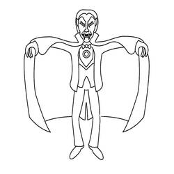 Zeichnungen zum Ausmalen: Dracula - Kostenlose Malvorlagen zum Ausdrucken