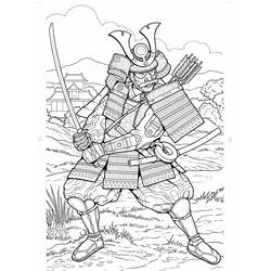Malvorlage: Samurai (Fantasy- und Abenteuer-Charaktere) #107263 - Kostenlose Malvorlagen zum Ausdrucken