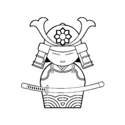 Malvorlage: Samurai (Fantasy- und Abenteuer-Charaktere) #107265 - Kostenlose Malvorlagen zum Ausdrucken