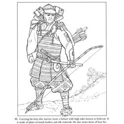 Malvorlage: Samurai (Fantasy- und Abenteuer-Charaktere) #107268 - Kostenlose Malvorlagen zum Ausdrucken