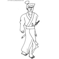 Malvorlage: Samurai (Fantasy- und Abenteuer-Charaktere) #107274 - Kostenlose Malvorlagen zum Ausdrucken