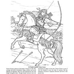 Malvorlage: Samurai (Fantasy- und Abenteuer-Charaktere) #107277 - Kostenlose Malvorlagen zum Ausdrucken