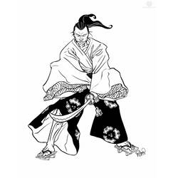 Malvorlage: Samurai (Fantasy- und Abenteuer-Charaktere) #107296 - Kostenlose Malvorlagen zum Ausdrucken