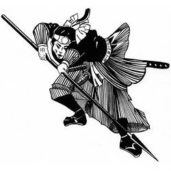 Malvorlage: Samurai (Fantasy- und Abenteuer-Charaktere) #107305 - Kostenlose Malvorlagen zum Ausdrucken
