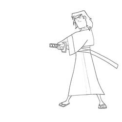 Malvorlage: Samurai (Fantasy- und Abenteuer-Charaktere) #107306 - Kostenlose Malvorlagen zum Ausdrucken