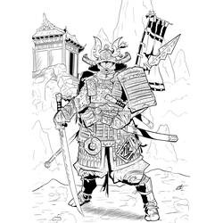 Malvorlage: Samurai (Fantasy- und Abenteuer-Charaktere) #107315 - Kostenlose Malvorlagen zum Ausdrucken