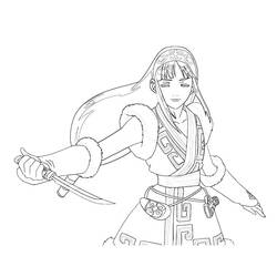 Malvorlage: Samurai (Fantasy- und Abenteuer-Charaktere) #107325 - Kostenlose Malvorlagen zum Ausdrucken