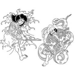 Malvorlage: Samurai (Fantasy- und Abenteuer-Charaktere) #107342 - Kostenlose Malvorlagen zum Ausdrucken