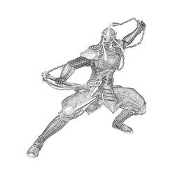 Malvorlage: Samurai (Fantasy- und Abenteuer-Charaktere) #107363 - Kostenlose Malvorlagen zum Ausdrucken