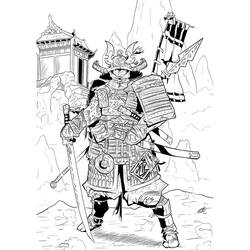 Malvorlage: Samurai (Fantasy- und Abenteuer-Charaktere) #186148 - Kostenlose Malvorlagen zum Ausdrucken