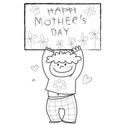 Malvorlage: Muttertag (Feiertage und besondere Anlässe) #129984 - Kostenlose Malvorlagen zum Ausdrucken