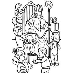Malvorlage: Sankt Nikolaus (Feiertage und besondere Anlässe) #59107 - Kostenlose Malvorlagen zum Ausdrucken