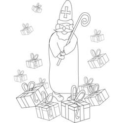 Malvorlage: Sankt Nikolaus (Feiertage und besondere Anlässe) #59150 - Kostenlose Malvorlagen zum Ausdrucken