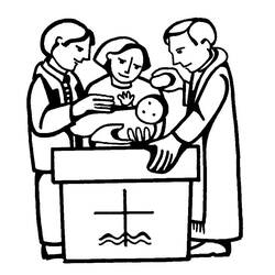 Malvorlage: Taufe (Feiertage und besondere Anlässe) #57486 - Kostenlose Malvorlagen zum Ausdrucken