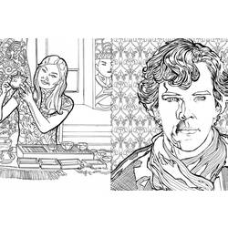 Zeichnungen zum Ausmalen: Sherlock - Kostenlose Malvorlagen zum Ausdrucken