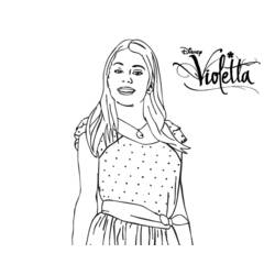 Zeichnungen zum Ausmalen: Violetta - Kostenlose Malvorlagen zum Ausdrucken
