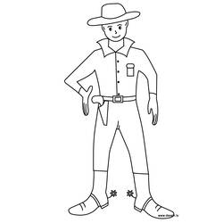 Malvorlage: Cowboy (Figuren) #91444 - Kostenlose Malvorlagen zum Ausdrucken