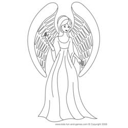 Malvorlage: Engel (Figuren) #86251 - Kostenlose Malvorlagen zum Ausdrucken