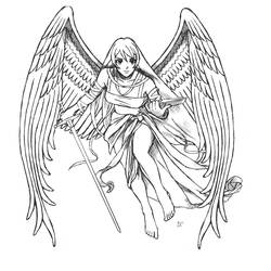 Malvorlage: Engel (Figuren) #86334 - Kostenlose Malvorlagen zum Ausdrucken