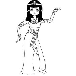 Zeichnungen zum Ausmalen: Kleopatra - Kostenlose Malvorlagen zum Ausdrucken