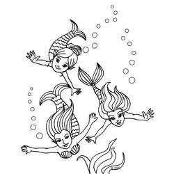 Malvorlage: Meerjungfrau (Figuren) #147318 - Kostenlose Malvorlagen zum Ausdrucken
