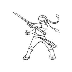 Zeichnungen zum Ausmalen: Ninja - Kostenlose Malvorlagen zum Ausdrucken