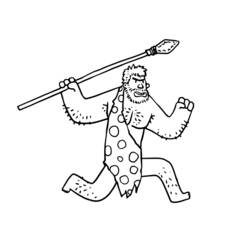 Malvorlage: Prähistorischer Mensch (Figuren) #150416 - Kostenlose Malvorlagen zum Ausdrucken