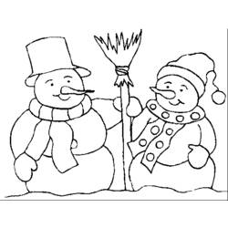 Malvorlage: Schneemann (Figuren) #89277 - Kostenlose Malvorlagen zum Ausdrucken