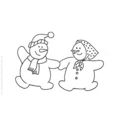 Malvorlage: Schneemann (Figuren) #89282 - Kostenlose Malvorlagen zum Ausdrucken