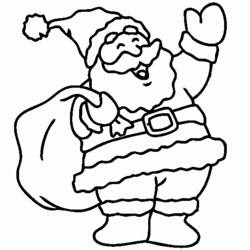 Zeichnungen zum Ausmalen: Weihnachtsmann - Kostenlose Malvorlagen zum Ausdrucken
