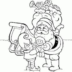 Malvorlage: Weihnachtsmann (Figuren) #104758 - Kostenlose Malvorlagen zum Ausdrucken