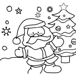 Malvorlage: Weihnachtsmann (Figuren) #104854 - Kostenlose Malvorlagen zum Ausdrucken