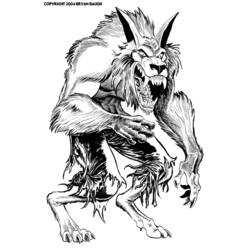Malvorlage: Werwolf (Figuren) #100017 - Kostenlose Malvorlagen zum Ausdrucken