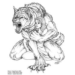Zeichnungen zum Ausmalen: Werwolf - Kostenlose Malvorlagen zum Ausdrucken