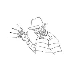 Zeichnungen zum Ausmalen: Freddy Krueger - Kostenlose Malvorlagen zum Ausdrucken