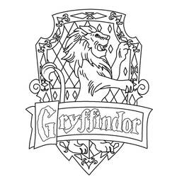 Zeichnungen zum Ausmalen: Gryffondor - Kostenlose Malvorlagen zum Ausdrucken