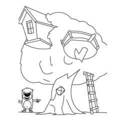 Malvorlage: Baumhaus (Gebäude und Architektur) #66041 - Kostenlose Malvorlagen zum Ausdrucken