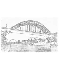 Malvorlage: Brücke (Gebäude und Architektur) #62838 - Kostenlose Malvorlagen zum Ausdrucken