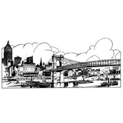 Malvorlage: Brücke (Gebäude und Architektur) #62846 - Kostenlose Malvorlagen zum Ausdrucken