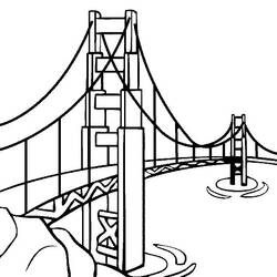 Malvorlage: Brücke (Gebäude und Architektur) #62877 - Kostenlose Malvorlagen zum Ausdrucken