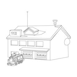 Malvorlage: Feuerwehr (Gebäude und Architektur) #68472 - Kostenlose Malvorlagen zum Ausdrucken