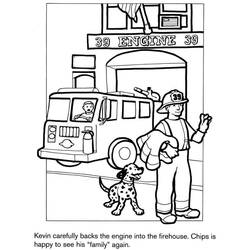 Zeichnungen zum Ausmalen: Feuerwehr - Kostenlose Malvorlagen zum Ausdrucken