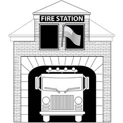 Malvorlage: Feuerwehr (Gebäude und Architektur) #68595 - Kostenlose Malvorlagen zum Ausdrucken